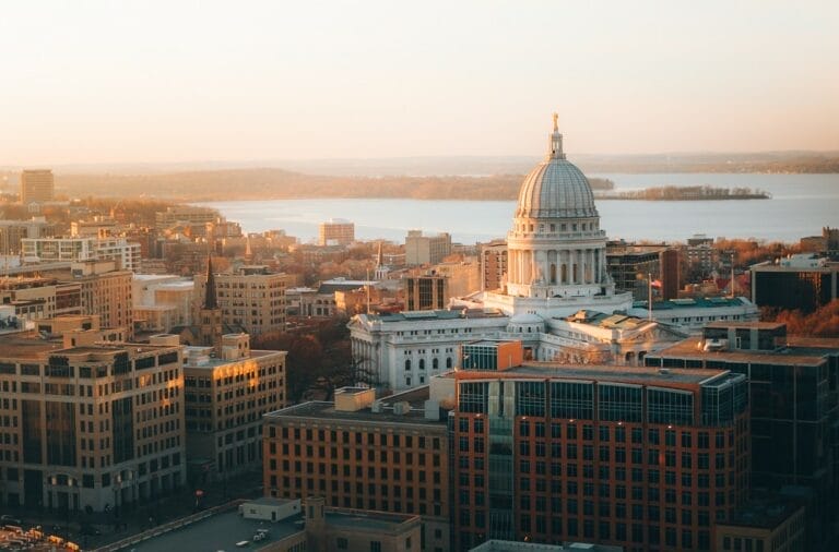 Government Capitol building in Madison, Wisconsin