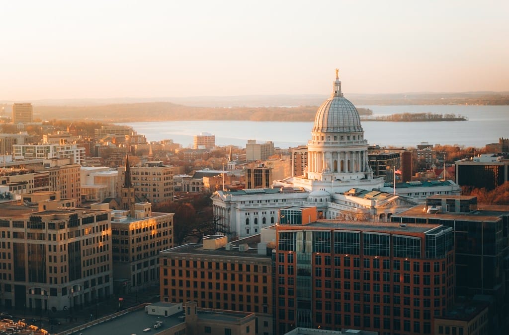Government Capitol building in Madison, Wisconsin