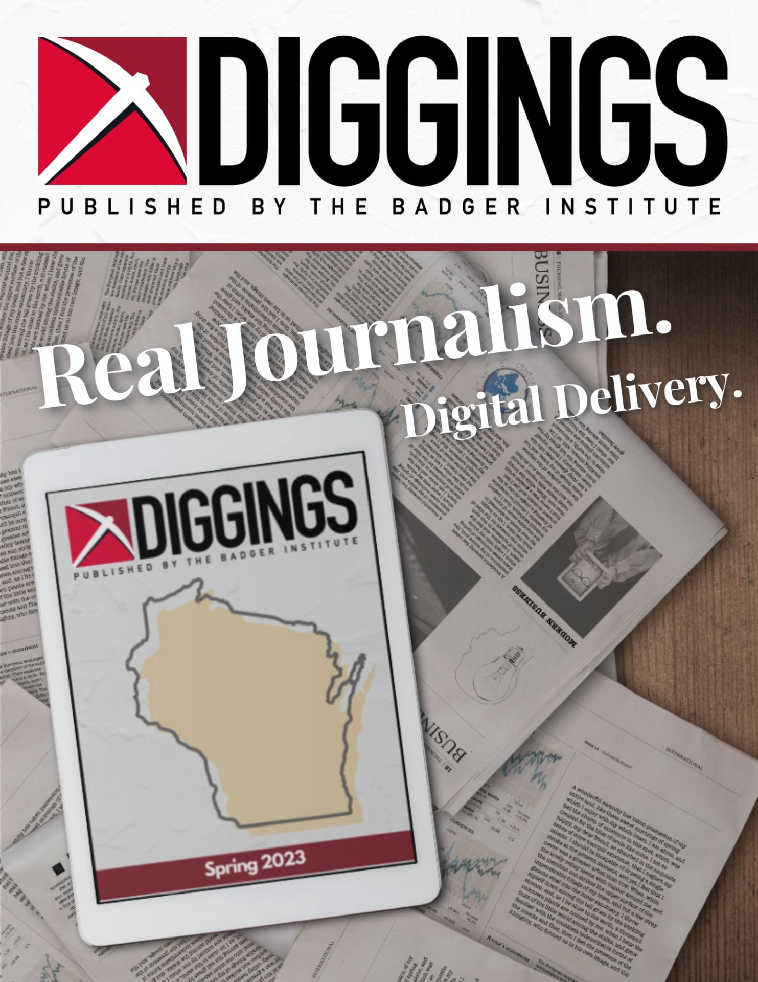 Cover of Badger Institute Diggings Magazine, Spring 2023