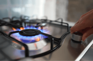 Wisconsin citizen turning on gas stove