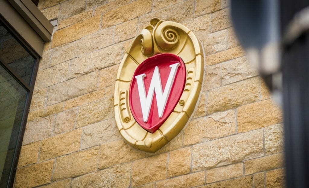 Official crest of UW Madison, home of progressive eugenicist Charles Van Hise