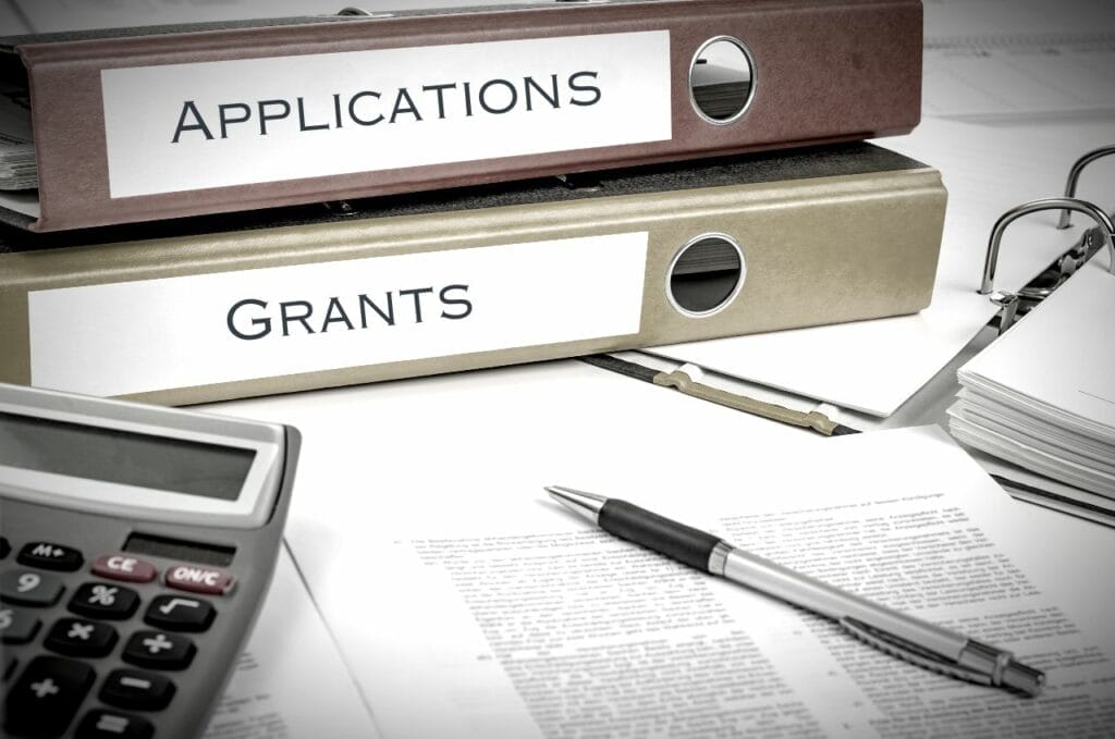 Binders of applications and grant recipients for University of Wisconsin students