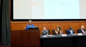 Panel speakers at the black conservative event at UW-Madison interrupted by nude protesters