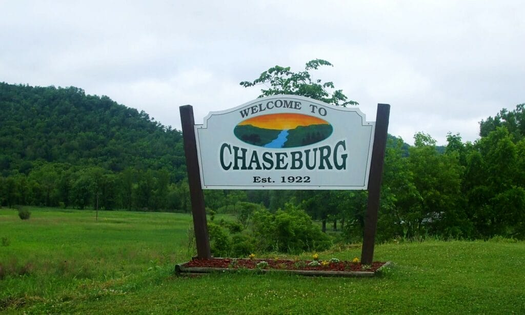 Welcome to Chaseburg, Wisconsin sign