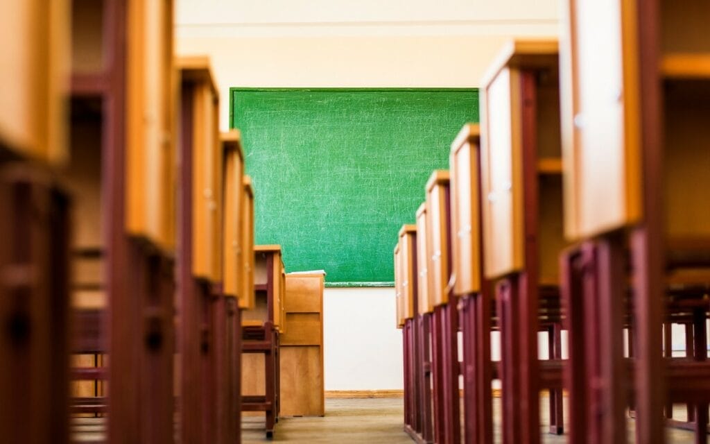 Empty classroom representing underutilized MPS buildings