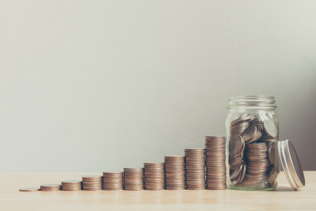 Coin stacks of increasing height, representative of the tax increases approved by voters in Wisconsin’s 2024 spring referenda