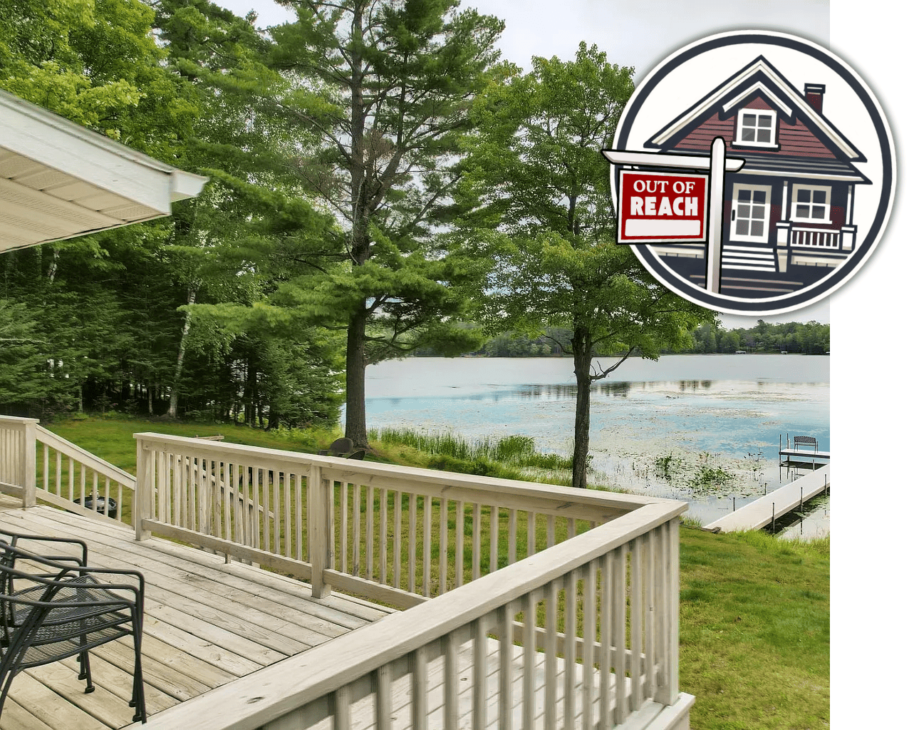 Photo of lakefront property in Vilas County, out of reach for many who work to provide valuable services like EMS in the area.